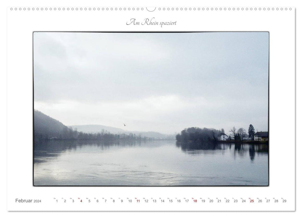Walking on the Rhine (CALVENDO Premium Wall Calendar 2024) 