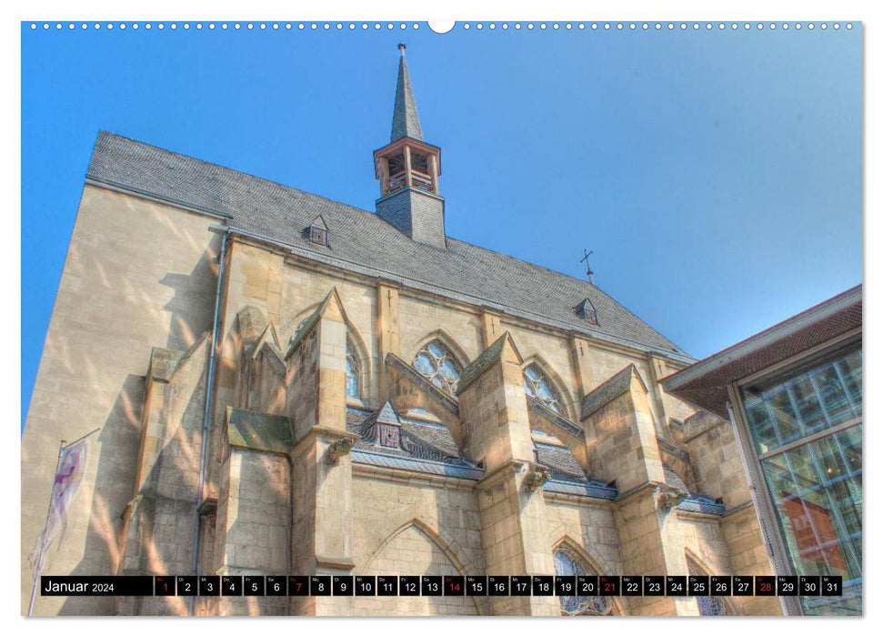 Churches in Cologne - Holy places and impressive buildings (CALVENDO wall calendar 2024) 