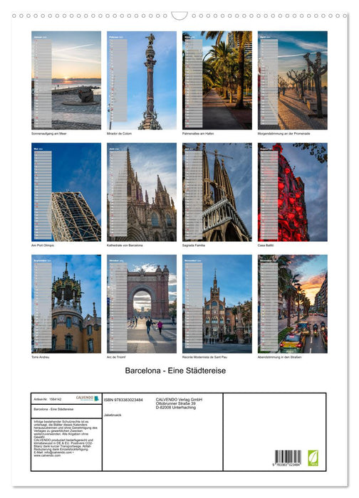 Barcelona - A city trip (CALVENDO wall calendar 2024) 