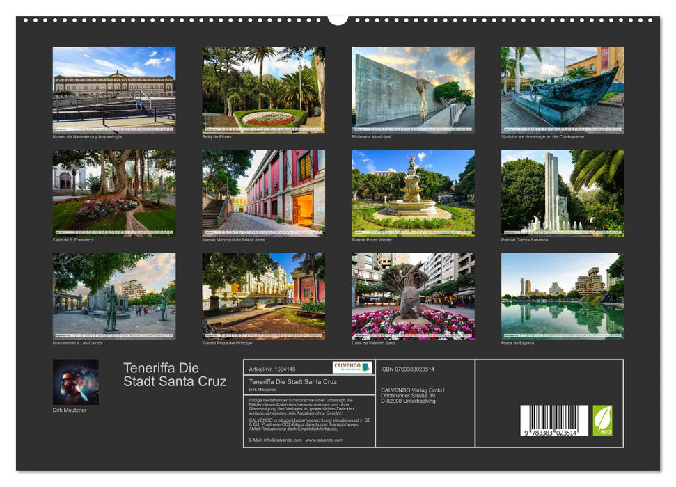 Teneriffa - Die Stadt Santa Cruz (CALVENDO Premium Wandkalender 2024)