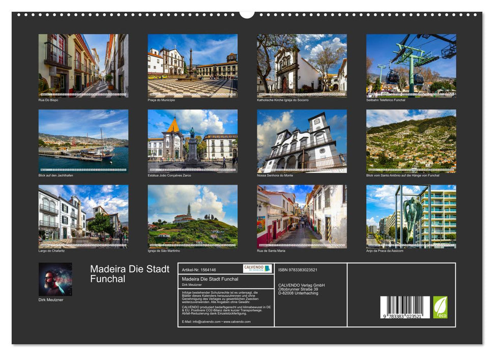 Madeira The City of Funchal (CALVENDO Premium Wall Calendar 2024) 