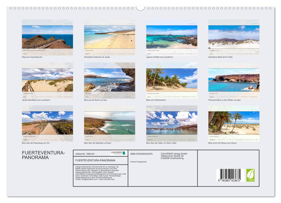 FUERTEVENTURA PANORAMA (CALVENDO Premium Wall Calendar 2024) 