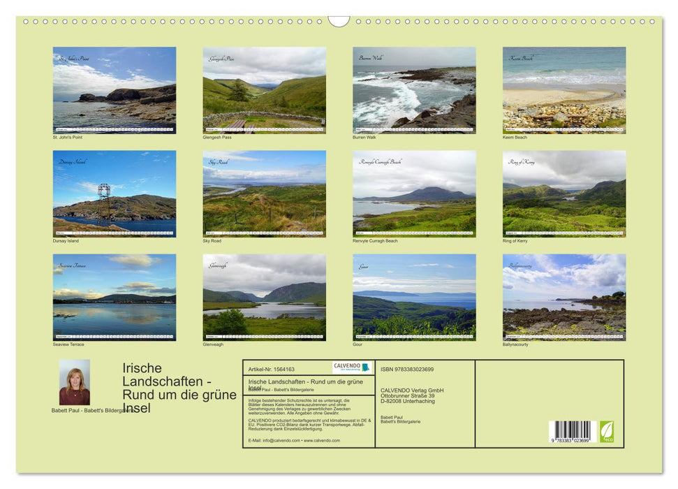 Irische Landschaften - Rund um die grüne Insel (CALVENDO Wandkalender 2024)