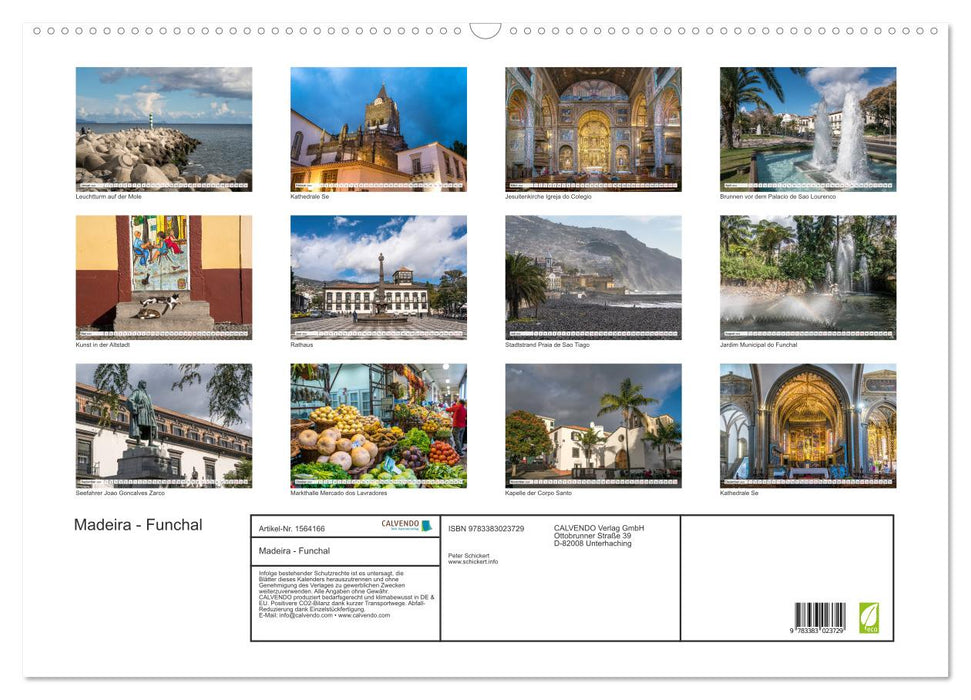 Madeira - Funchal (CALVENDO wall calendar 2024) 