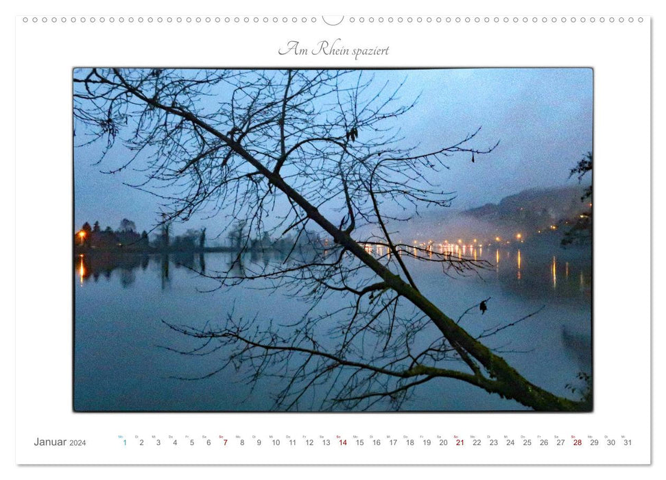 Walking on the Rhine (CALVENDO wall calendar 2024) 