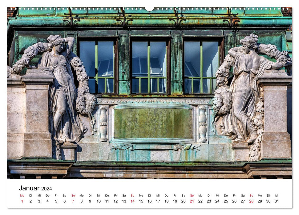 Art Nouveau architectural sculpture in Vienna (CALVENDO wall calendar 2024) 