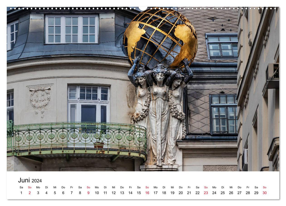 Jugendstil-Bauplastik in Wien (CALVENDO Wandkalender 2024)