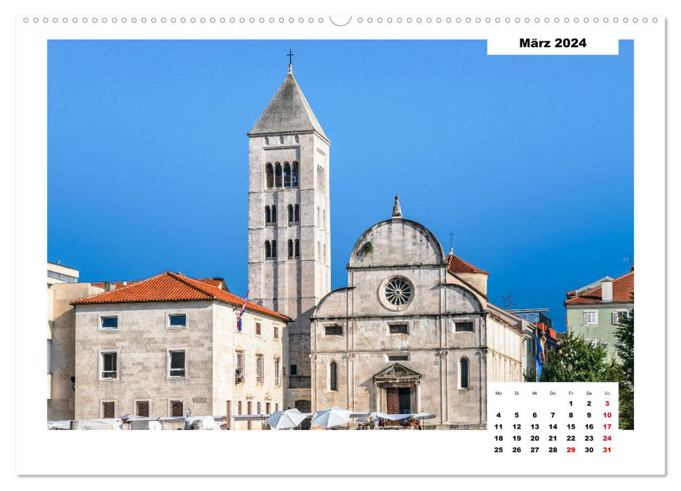 Zadar, Adriatic port in the sunlight (CALVENDO Premium Wall Calendar 2024) 