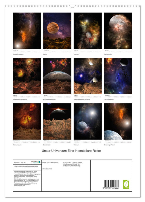 Unser Universum eine interstellare Reise (CALVENDO Premium Wandkalender 2024)