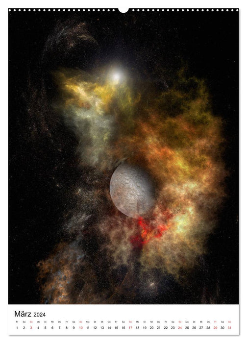 Unser Universum eine interstellare Reise (CALVENDO Premium Wandkalender 2024)