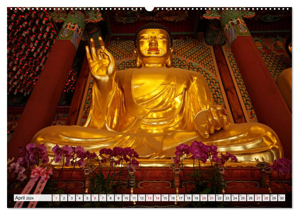 Temple d'Asie (Calvendo Premium Calendrier mural 2024) 