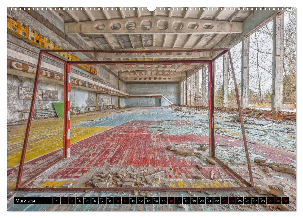 Tchernobyl - Pripyat - La ville fantôme radioactive (Calendrier mural CALVENDO 2024) 
