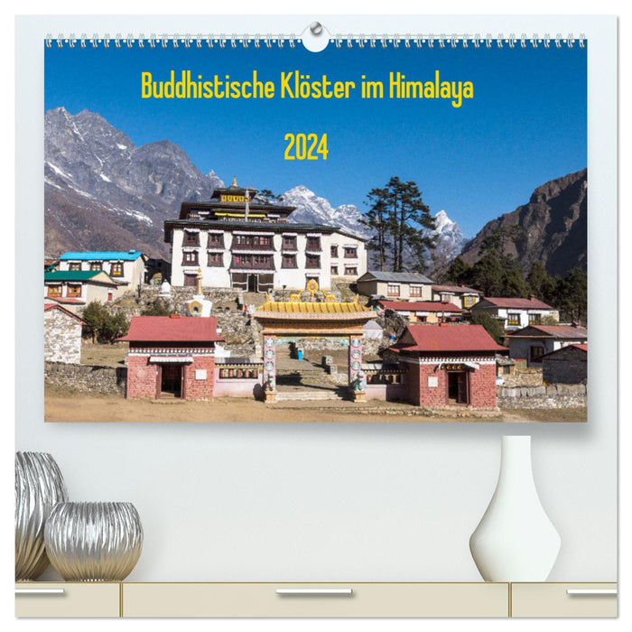 Monastères bouddhistes de l'Himalaya (Calendrier mural CALVENDO Premium 2024) 