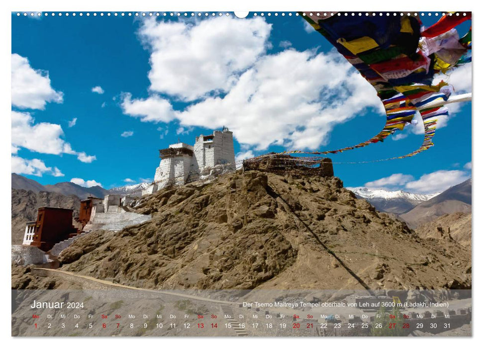 Buddhistische Klöster im Himalaya (CALVENDO Premium Wandkalender 2024)