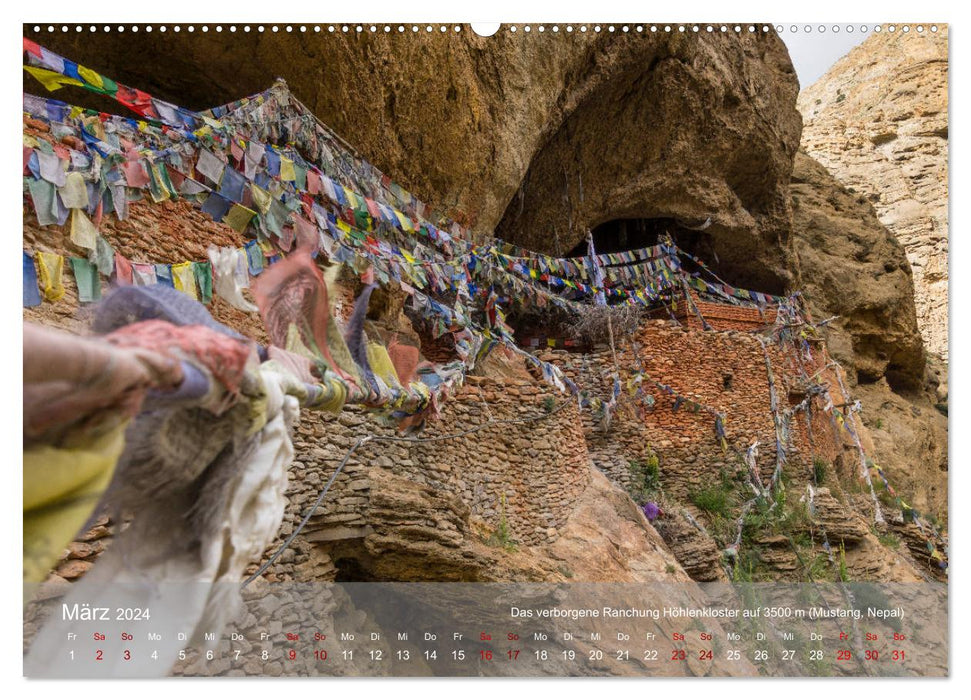 Buddhistische Klöster im Himalaya (CALVENDO Premium Wandkalender 2024)