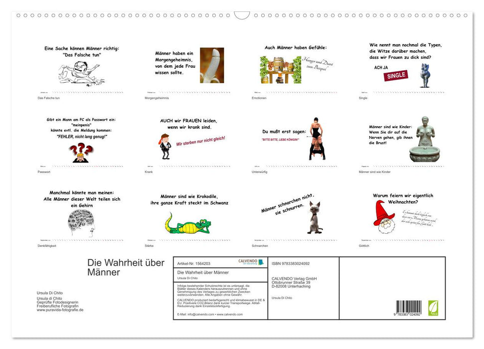 Was Frauen über Männer denken (CALVENDO Wandkalender 2024)