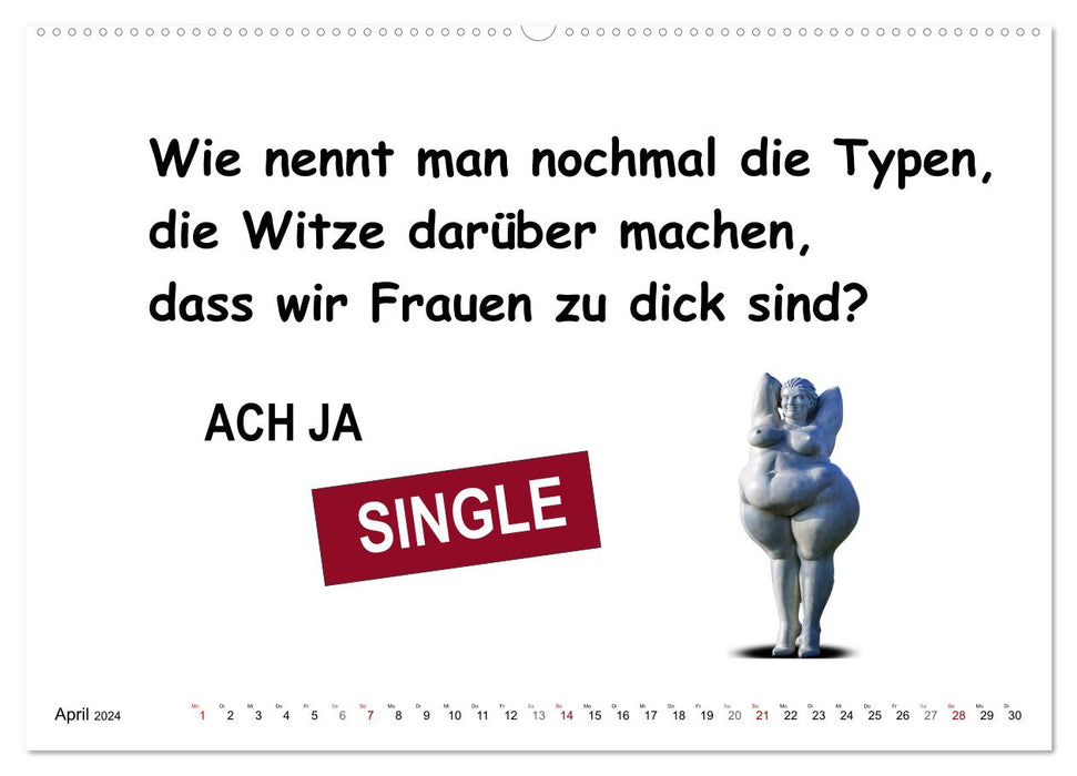 Was Frauen über Männer denken (CALVENDO Wandkalender 2024)