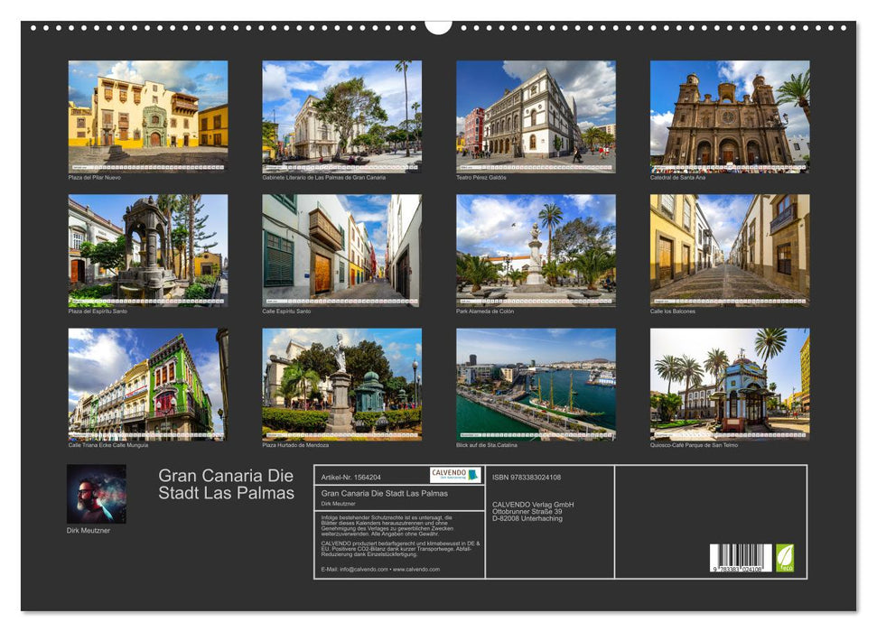 Gran Canaria The City of Las Palmas (CALVENDO Wall Calendar 2024) 