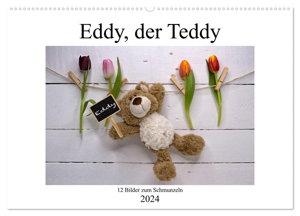 Eddy, der Teddy - 12 Bilder zum Schmunzeln (CALVENDO Wandkalender 2024)