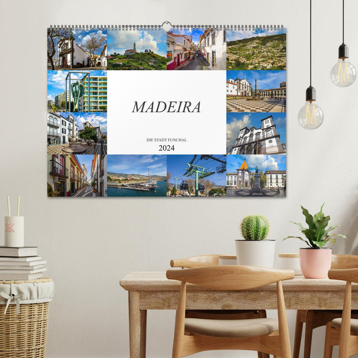 Madère La ville de Funchal (Calendrier mural CALVENDO 2024) 