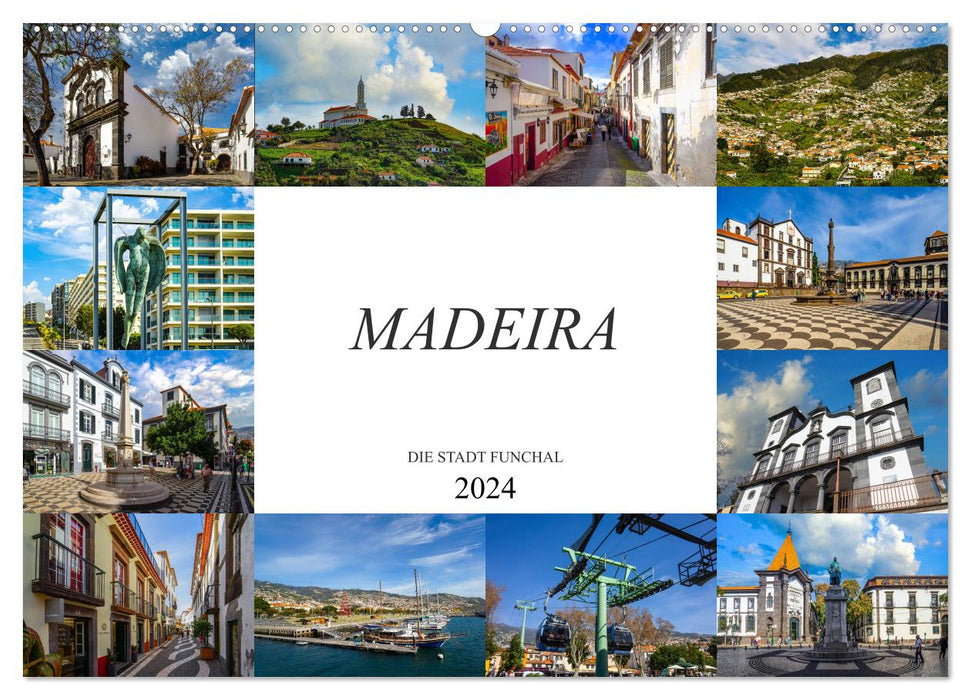 Madère La ville de Funchal (Calendrier mural CALVENDO 2024) 