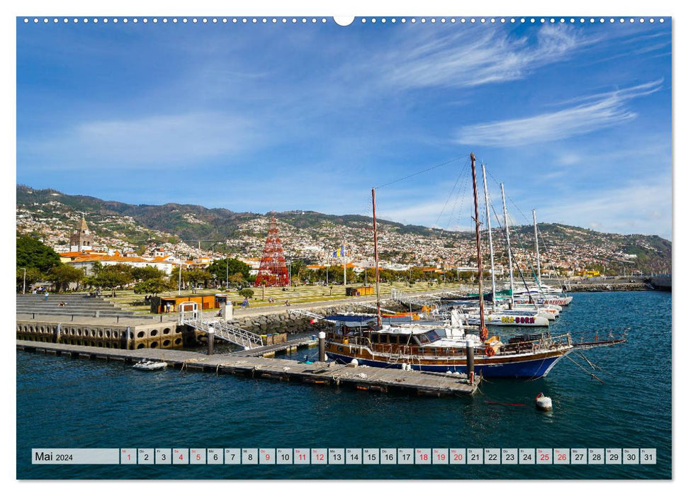 Madeira Die Stadt Funchal (CALVENDO Wandkalender 2024)