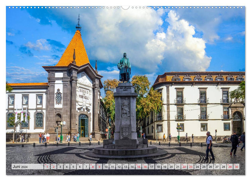 Madère La ville de Funchal (Calendrier mural CALVENDO 2024) 