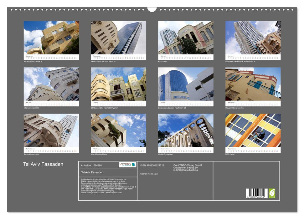 TEL AVIV facades (CALVENDO wall calendar 2024) 