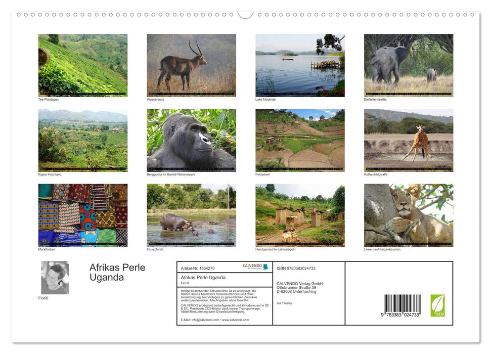 Africa's Pearl Uganda (CALVENDO Premium Wall Calendar 2024) 