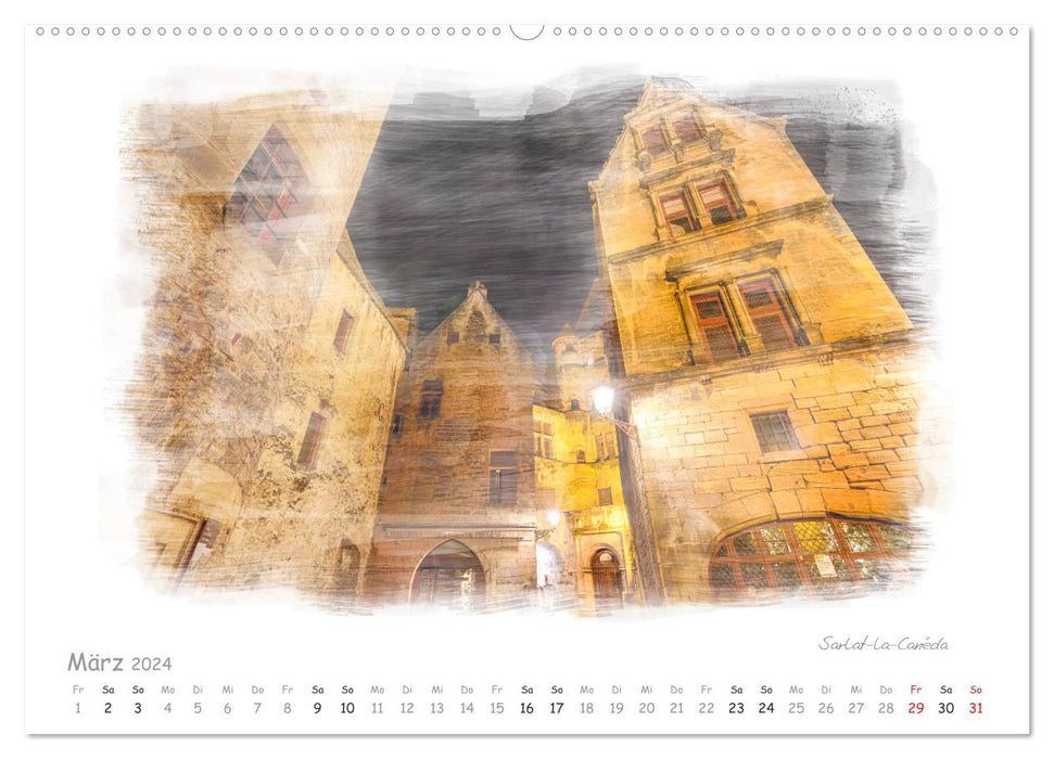Romantic Périgord (CALVENDO Premium Wall Calendar 2024) 