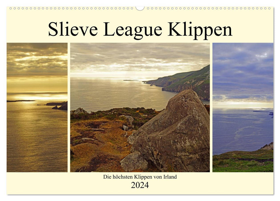 Slieve League Cliffs, les plus hautes falaises d'Irlande (Calendrier mural CALVENDO 2024) 