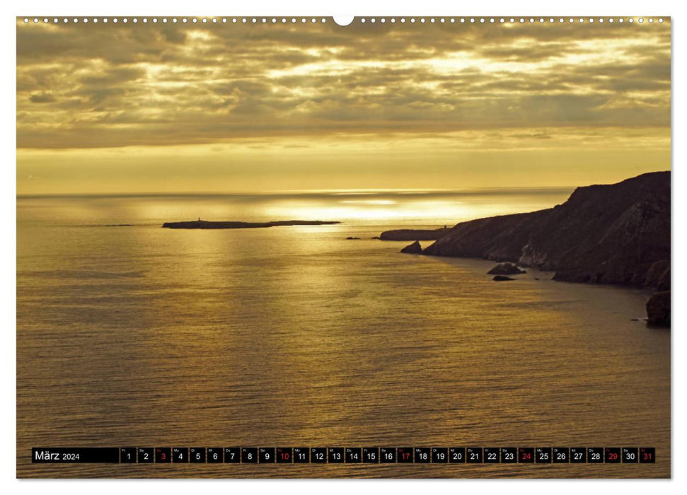 Slieve League Cliffs, les plus hautes falaises d'Irlande (Calendrier mural CALVENDO 2024) 