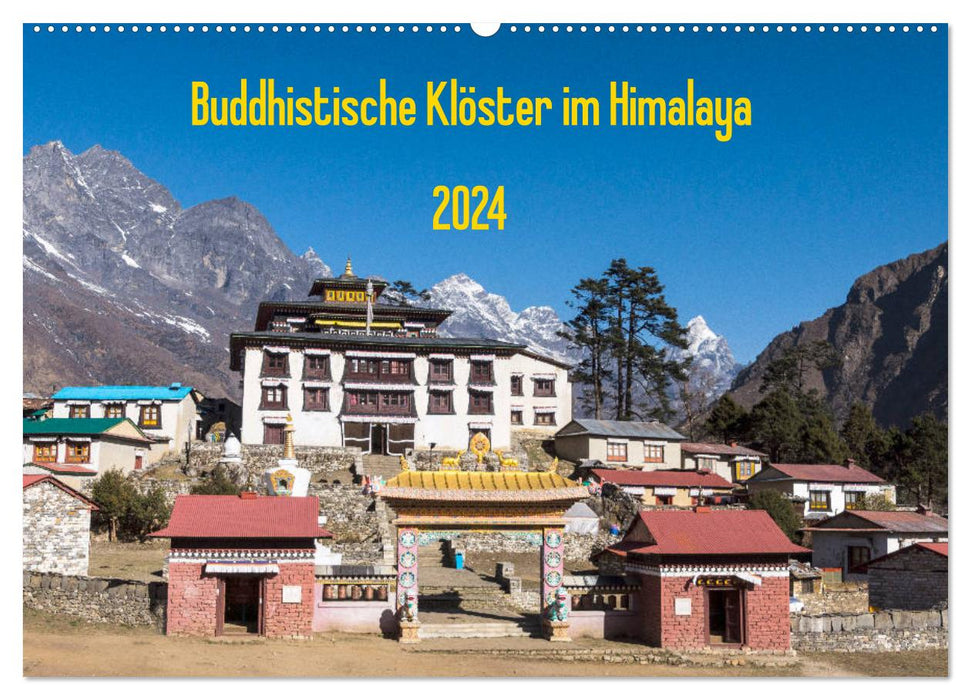 Buddhistische Klöster im Himalaya (CALVENDO Wandkalender 2024)
