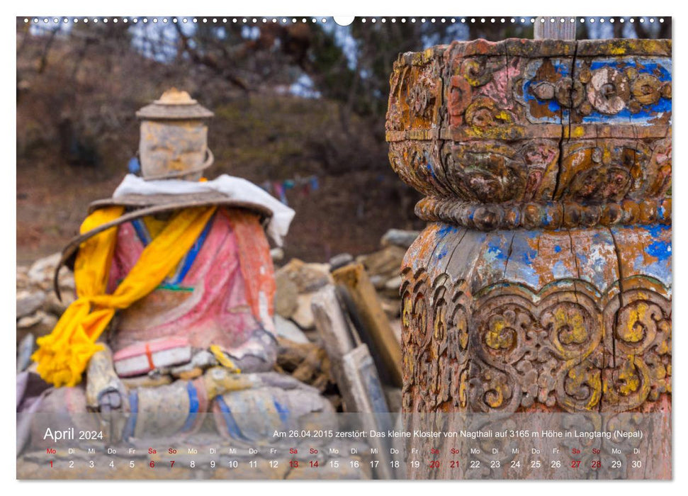 Buddhistische Klöster im Himalaya (CALVENDO Wandkalender 2024)