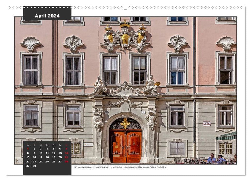 Barockes Wien, Schlösser und Paläste (CALVENDO Premium Wandkalender 2024)