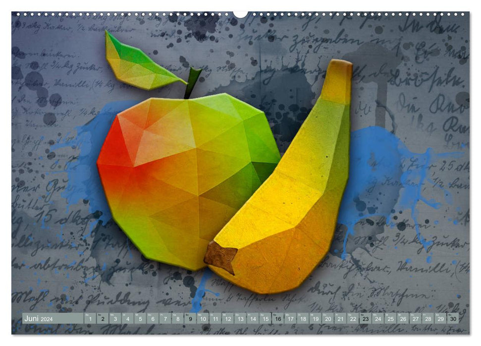 L'origami rencontre la cuisine - l'art du pliage du papier (Calendrier mural CALVENDO 2024) 