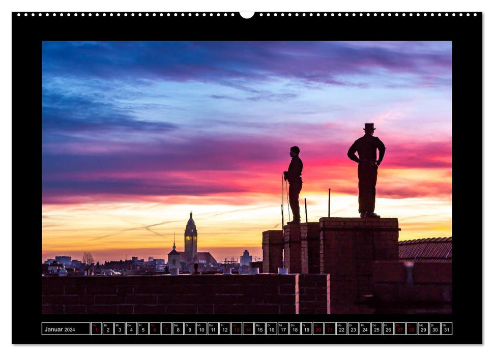 Ramoneurs sur Berlin - Les porte-bonheurs sur les toits de la capitale (Calendrier mural CALVENDO Premium 2024) 