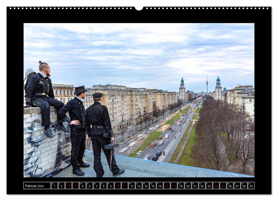 Ramoneurs sur Berlin - Les porte-bonheurs sur les toits de la capitale (Calendrier mural CALVENDO Premium 2024) 