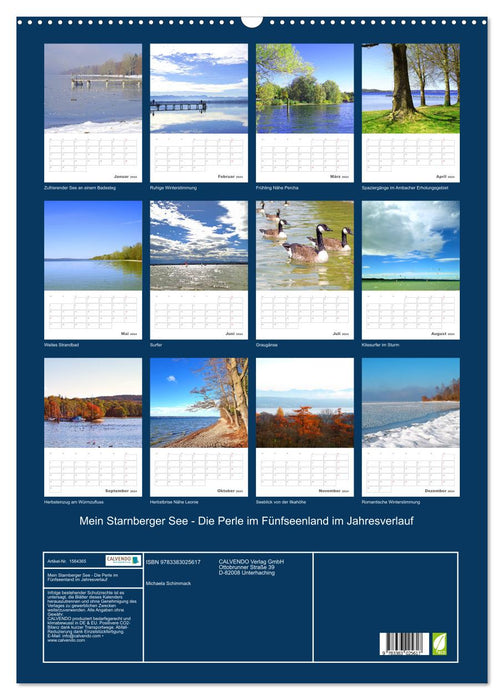 My Starnberg Lake - The pearl in the Five Lakes Region over the course of the year (CALVENDO wall calendar 2024) 