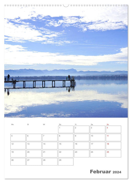 Mon lac de Starnberg - La perle de la région des Cinq Lacs au cours de l'année (calendrier mural CALVENDO 2024) 