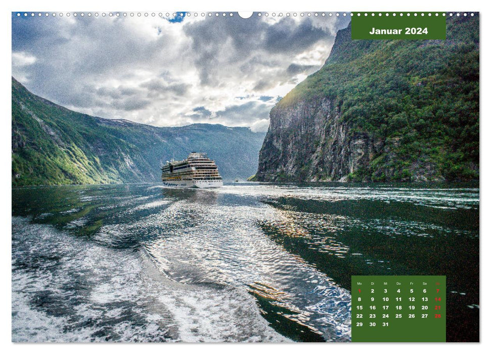 Geiranger - grandiose Fjordlandschaft (CALVENDO Premium Wandkalender 2024)