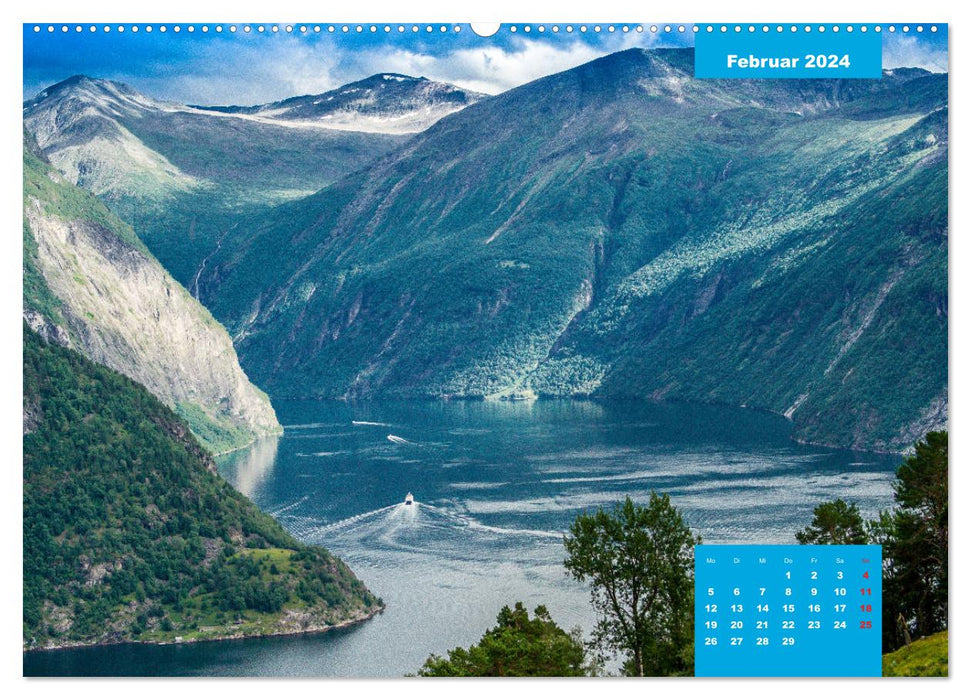 Geiranger - magnifique paysage de fjord (Calvendo Premium Wall Calendar 2024) 