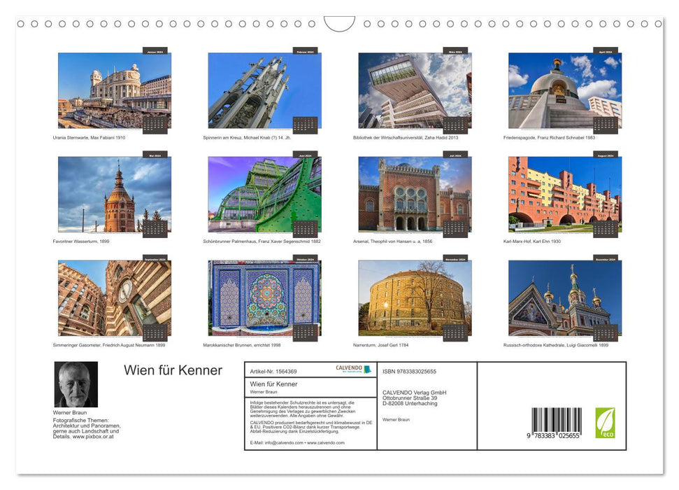 Wien für Kenner (CALVENDO Wandkalender 2024)