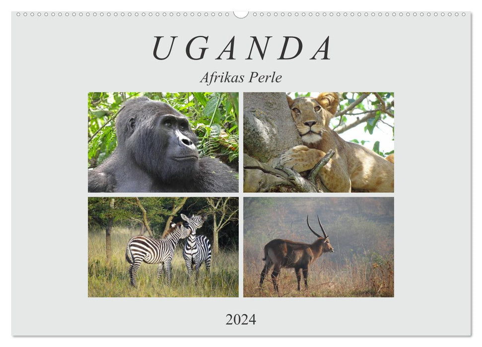 Africa's Pearl Uganda (Calendrier mural CALVENDO 2024) 