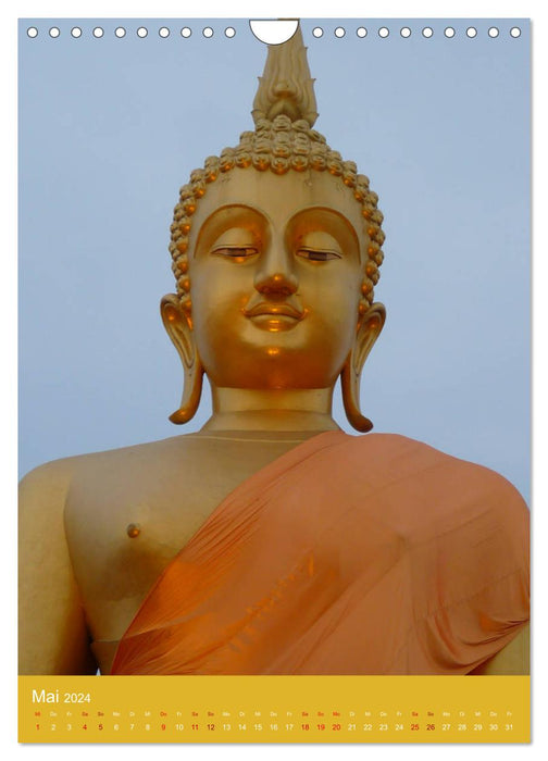 Thailand - Tempel und Buddhas (CALVENDO Wandkalender 2024)