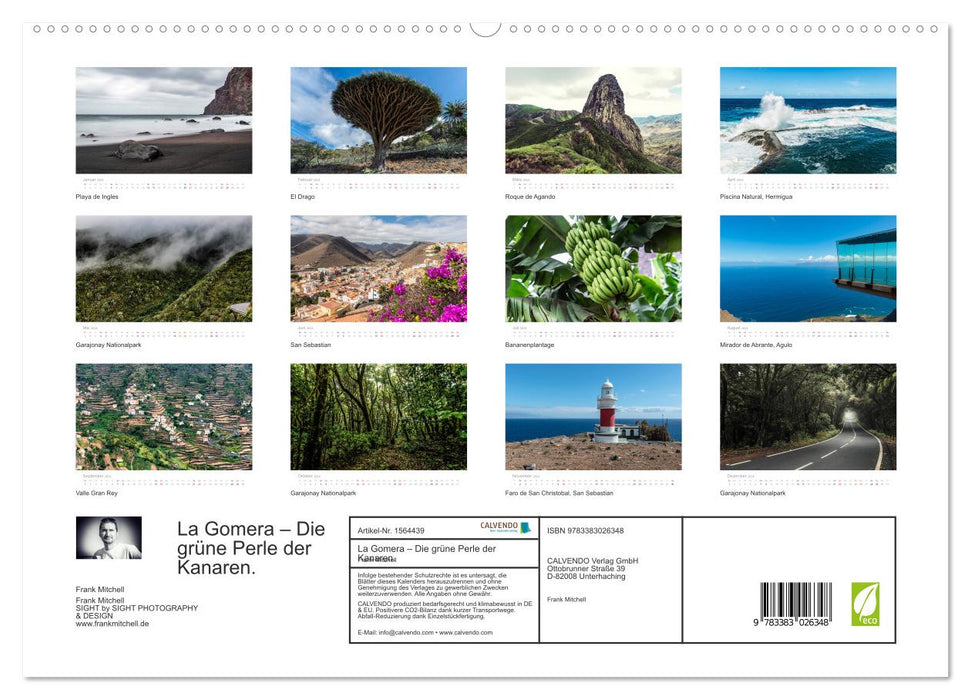 La Gomera – La perle verte des îles Canaries. (Calendrier mural CALVENDO Premium 2024) 