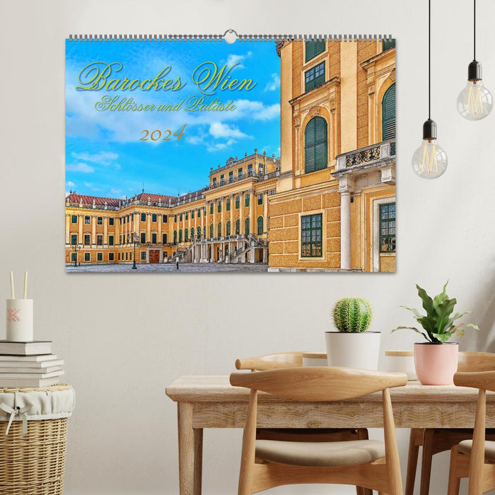 Barockes Wien, Schlösser und Paläste (CALVENDO Wandkalender 2024)