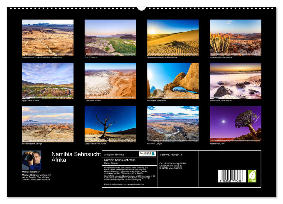 Namibie – Désir d’Afrique (Calvendo Premium Wall Calendar 2024) 