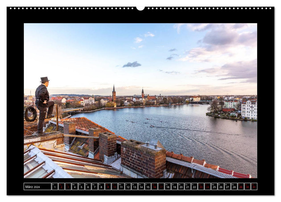Schornsteinfeger über Berlin - Die Glücksbringer auf den Dächern der Hauptstadt (CALVENDO Wandkalender 2024)