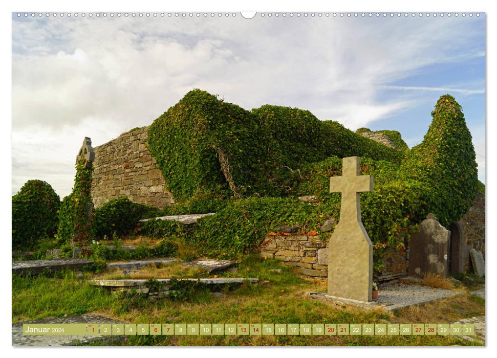 Ehrfürchtige Stille - Friedhöfe in Irland (CALVENDO Wandkalender 2024)